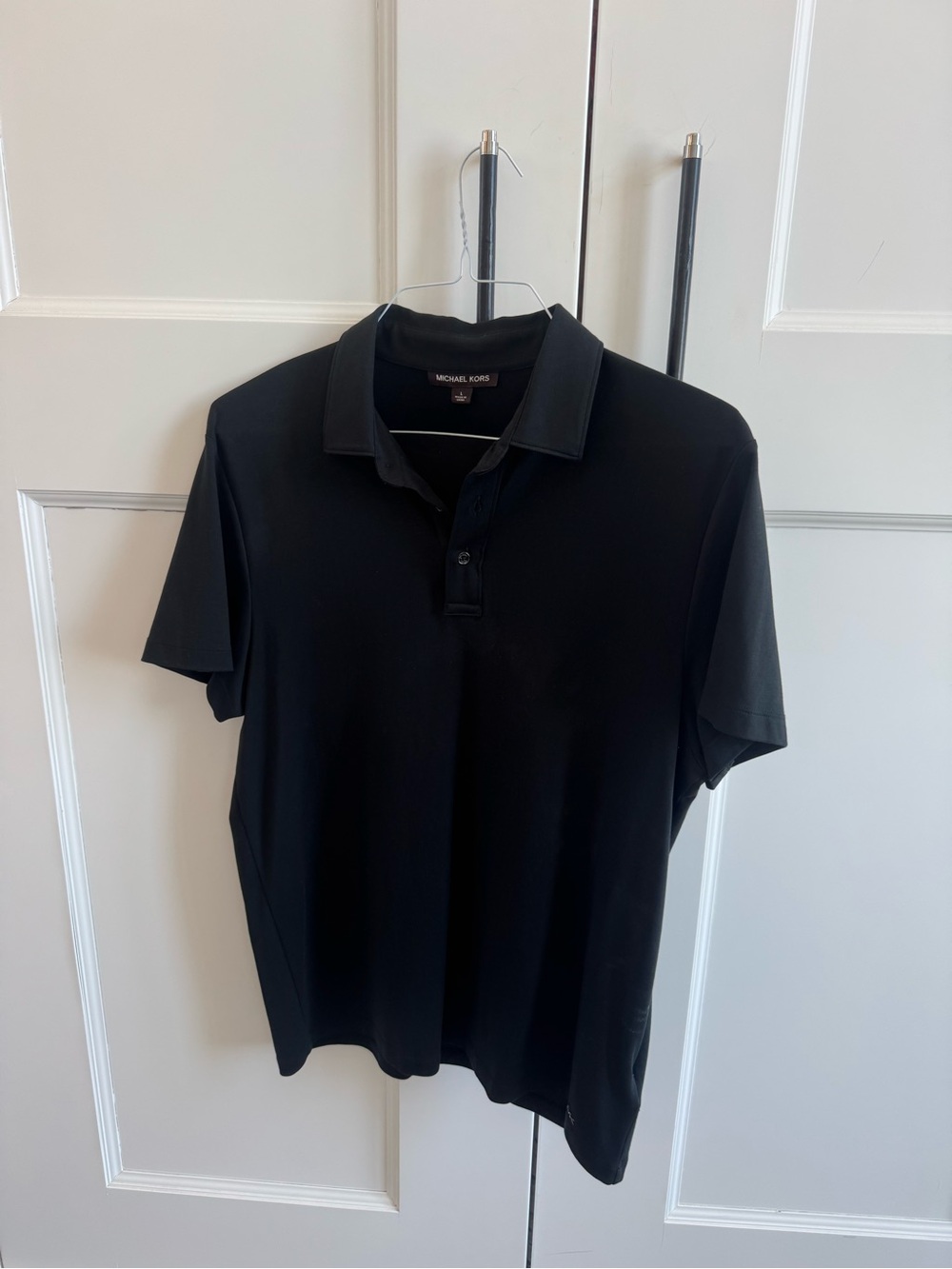 Michael Kors Men's Black Short-Sleeve Polo